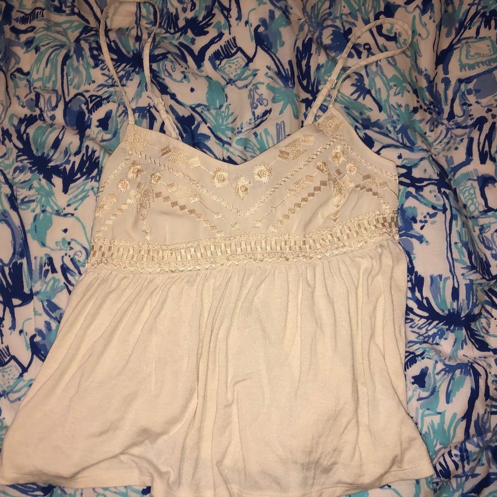 American Eagle Embroidered Detail cami